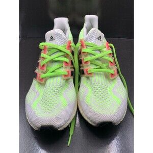 DS Adidas UltraBoost DNA 5.0 x White /Green Pink Running Athletic Shoes sz 9